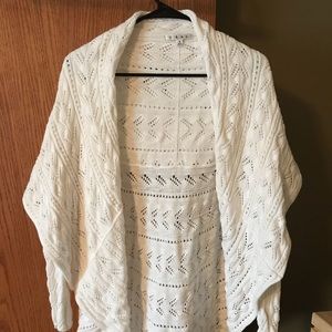 CAbi white sweater size small